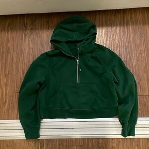 Green lululemon scuba half zip